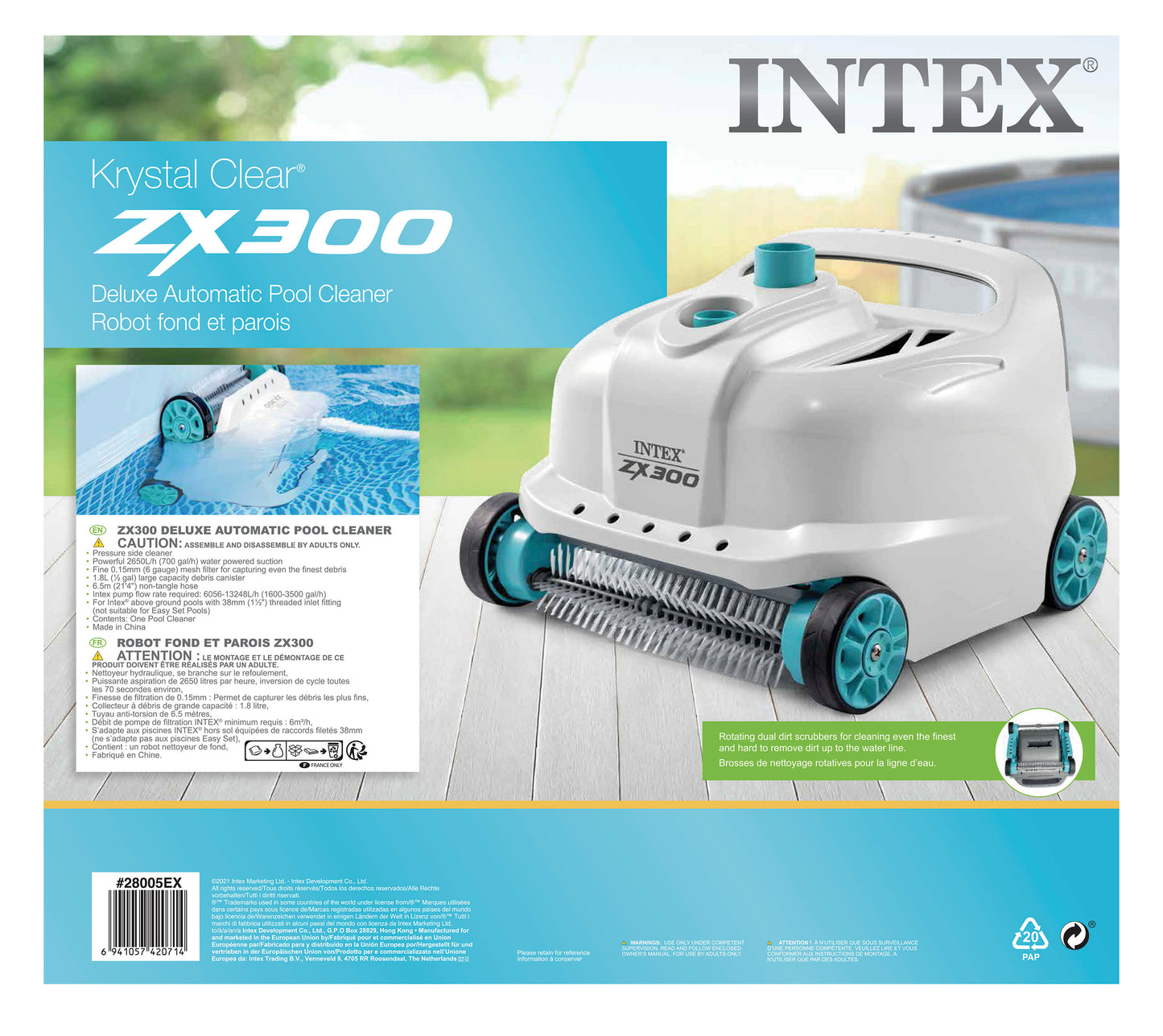 Limpiafondos Automático Intex ZX300 para Piscinas - 28005
