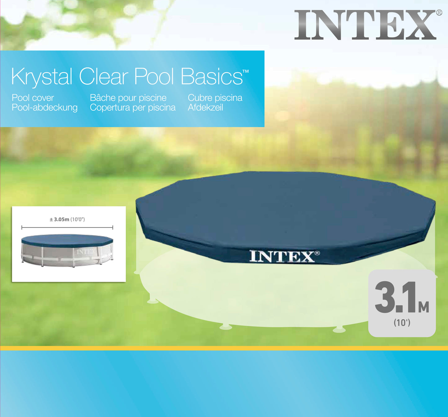 Cobertor Intex Piscina Metal & Prisma Frame, 305 Cm Azul Marino