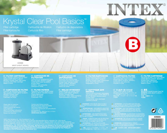 Cartucho de Filtro Tipo B Intex para Bombas de Filtración - 29005