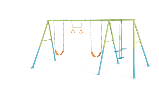 Juego de Patio 4 en 1 4.67mx2.54mx2.11m 2 columpios rocker y manillas
