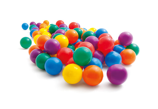 Pelotas de Plástico Intex Pelota Divertida para Niños (6.5 cm - 100 unidades) - 49602NP