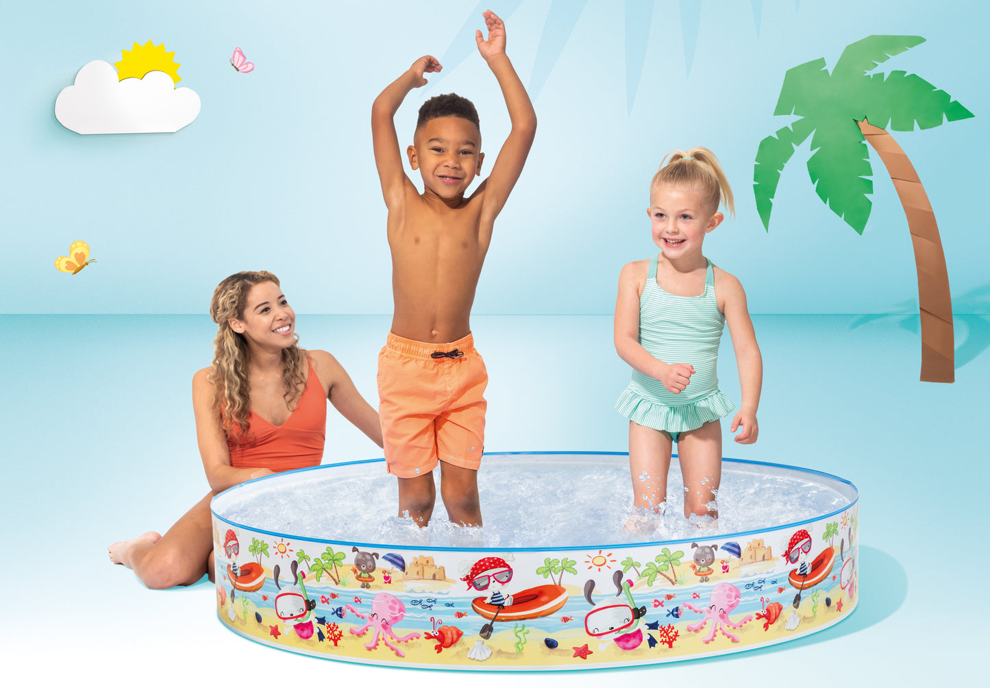 Piscina Infantil Rígida Intex Snapset Diseño Playa (152 x 25 cm) - 56451NP