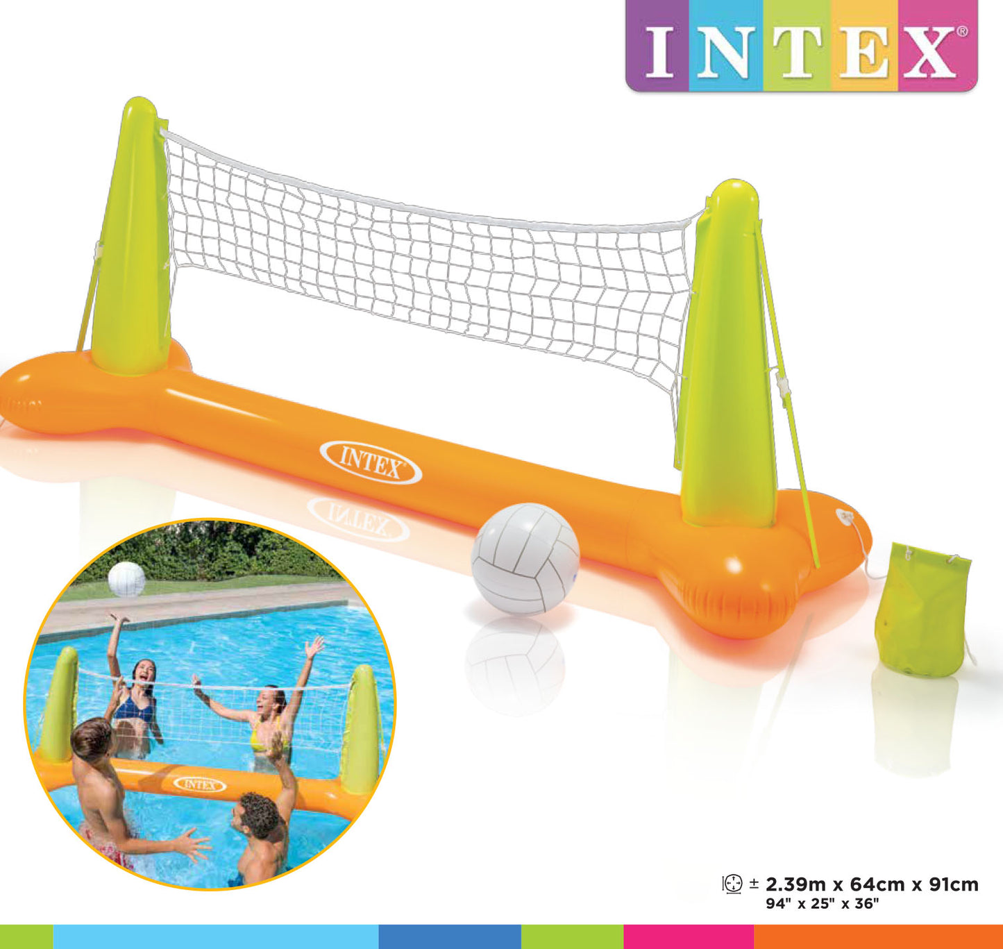 Juego de Voleibol Inflable Intex para Piscinas (239 x 64 x 91 cm) - 56508NP