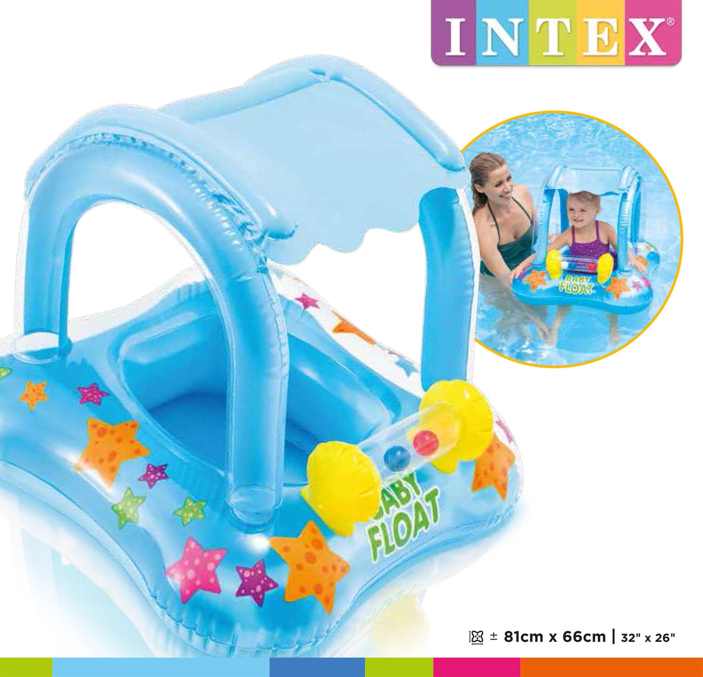 Flotador Inflable Circular Intex Flotador para mi Bebé para Bebés (67 cm) - 56581NP