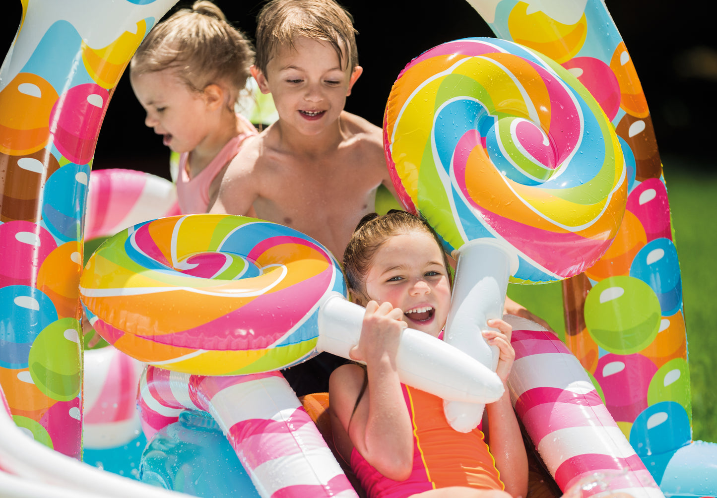 Centro de Juegos Inflable Intex Zona de Dulces con Tobogán para Niños (295 x 191 x 130 cm) - 57149NP