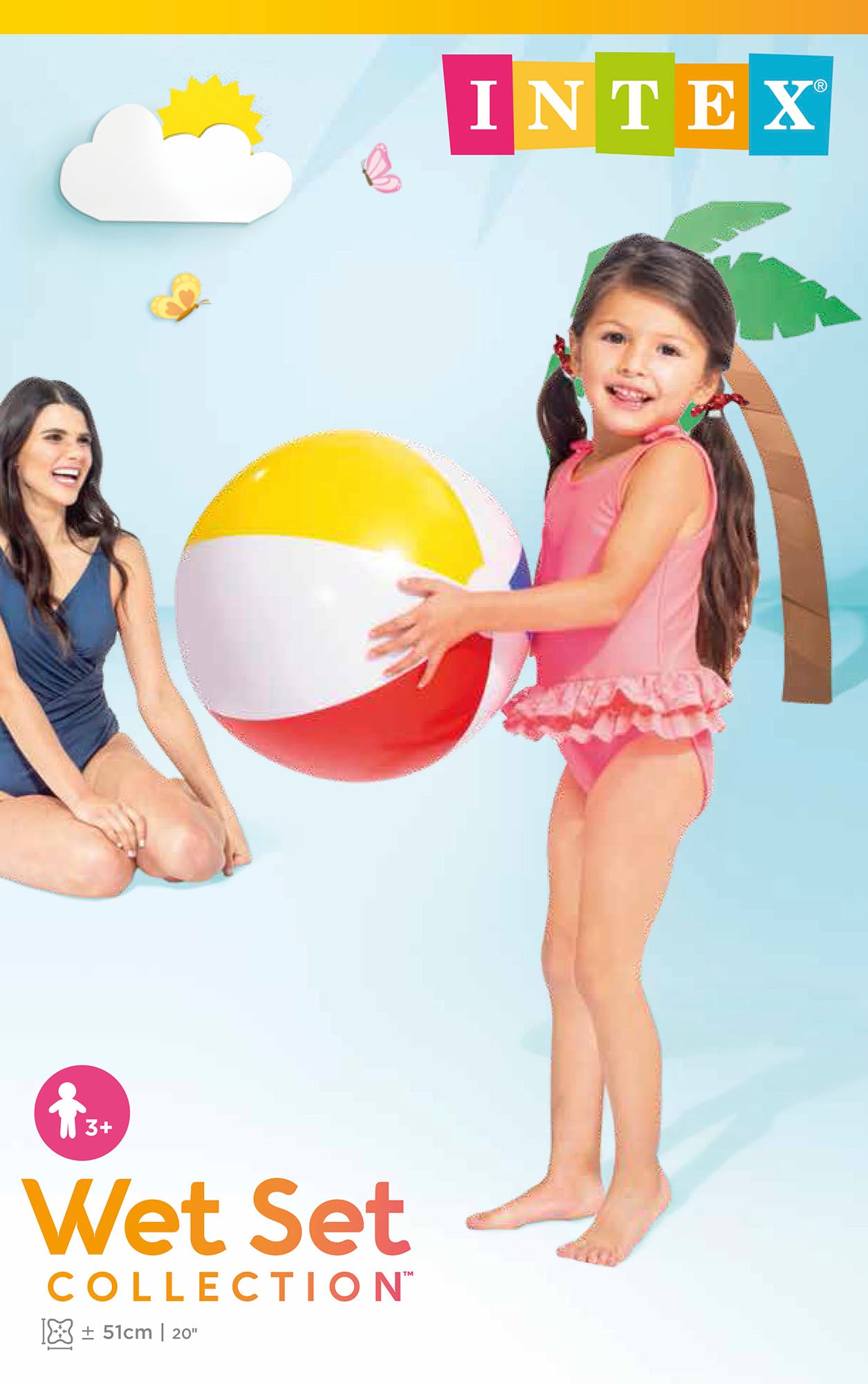 Pelota de Playa Inflable Intex Panel Brillante (51 cm) - 59020NP