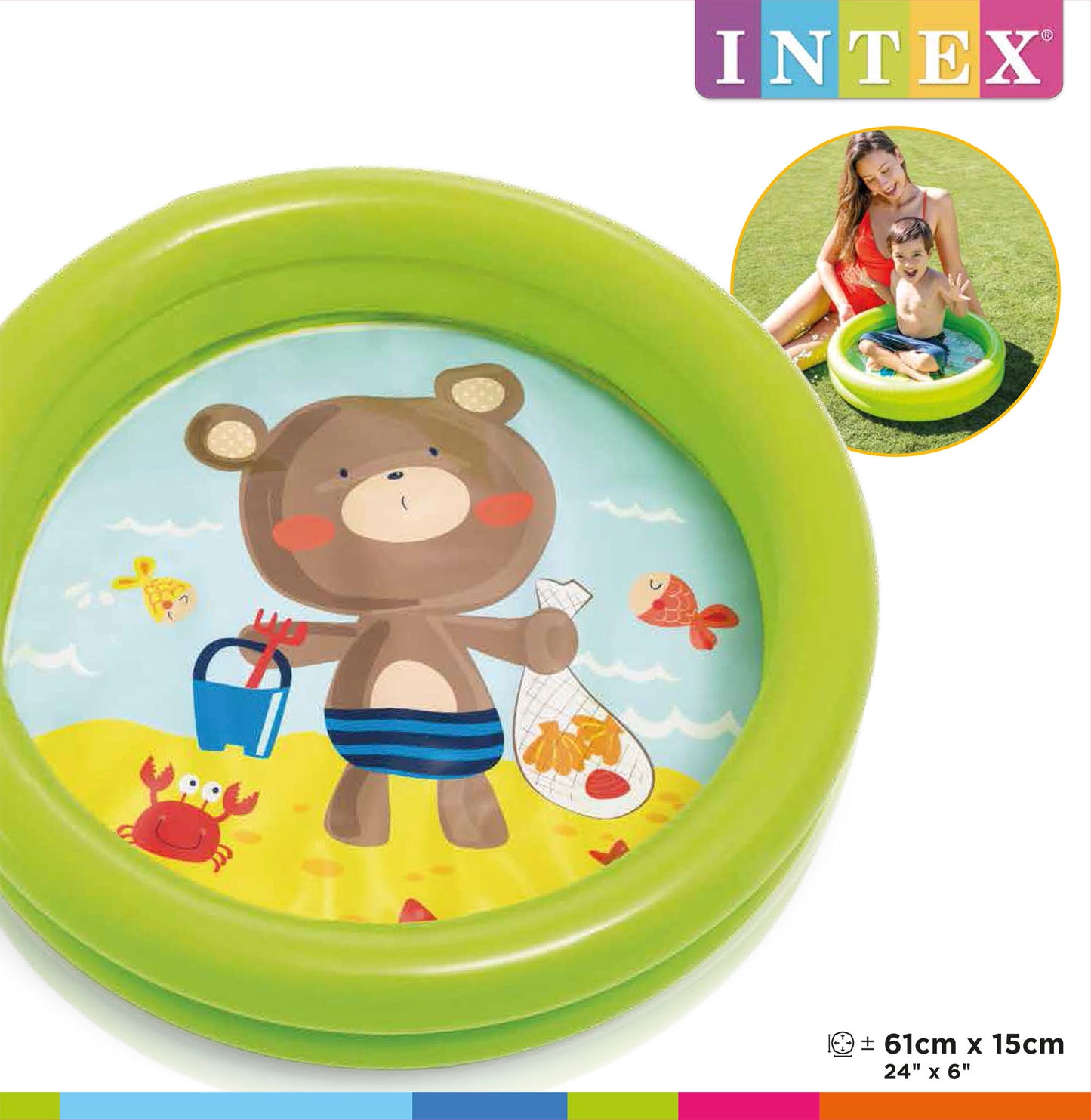 Piscina Inflable Circular Intex Mi Primera Piscina para Bebés (61 x 15 cm) - 59409NP