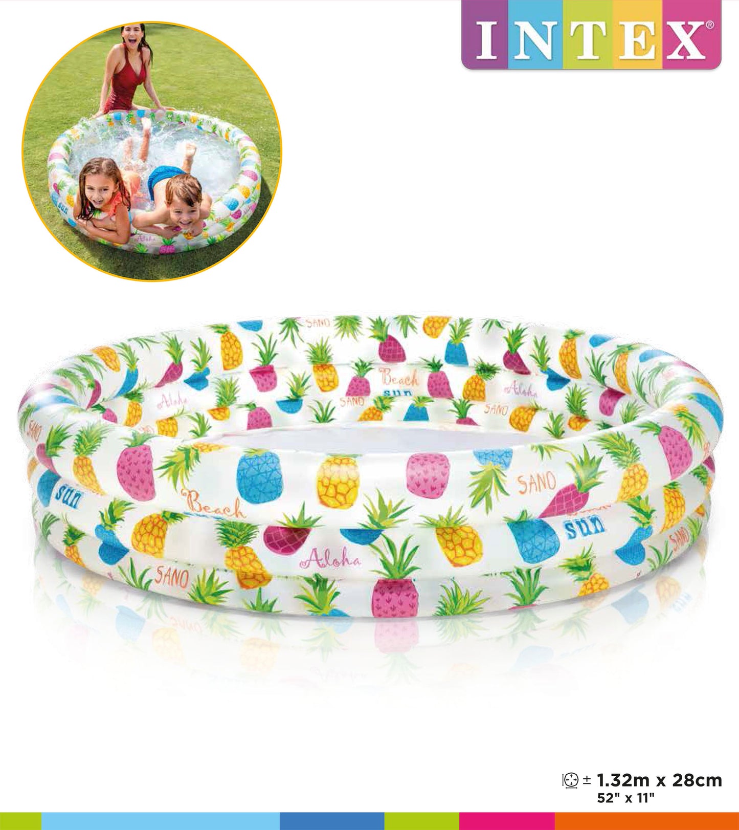 Piscina Inflable Circular Intex Pecera para Niños (132 x 28 cm) - 59431NP