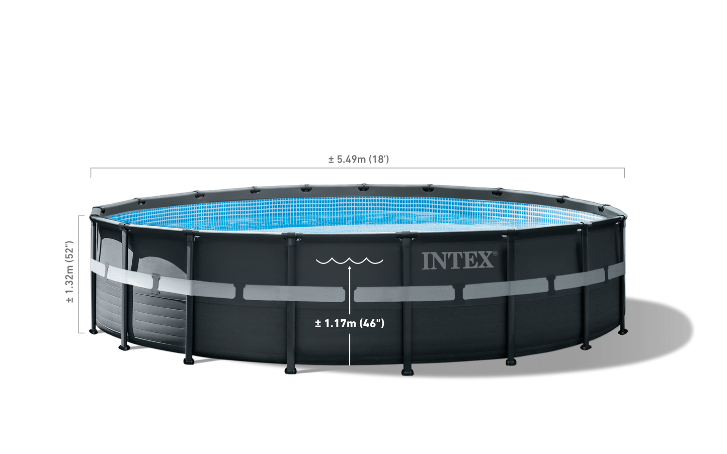 Piscina Estructural Intex 26330 Ultra XTR Frame (549x132 cm) con Filtro y Escalera