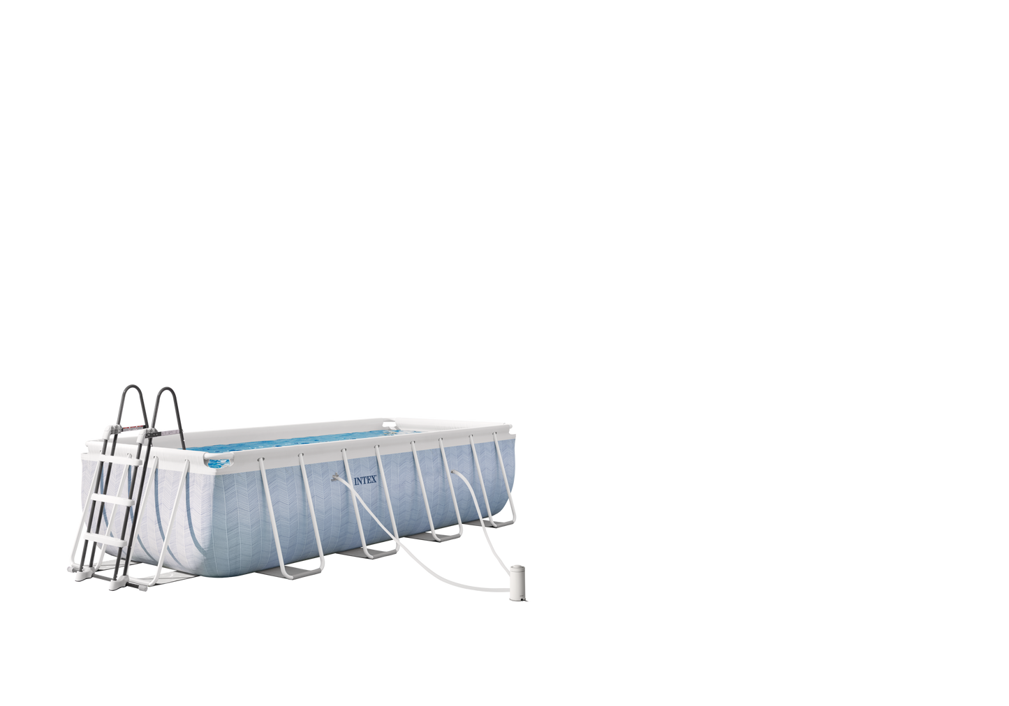 Piscina Estructural Rectangular Intex 26780 Prism Frame (400x200x100 cm) con Bomba