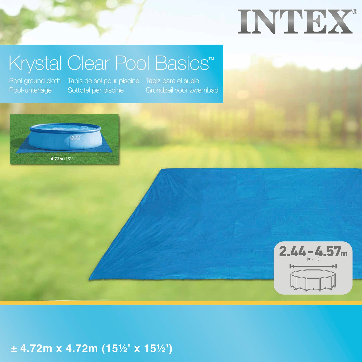 Cobertor Solar para Piscina Circular Intex (457 cm de diámetro) - 28048