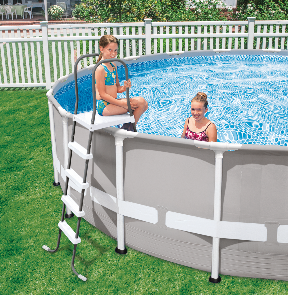 Escalera Intex 28067 para Piscinas Estructurales (Hasta 132 cm de alto)