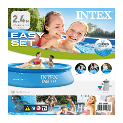 Piscina Inflable Intex Armado Fácil Circular con Depuradora (244 x 61 cm) - 28108NP