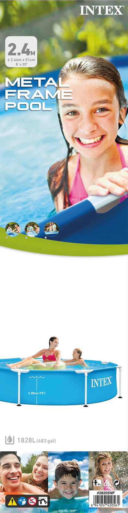 Piscina Estructural Intex Estructura de Metal Circular (244 x 51 cm) - 28205NP