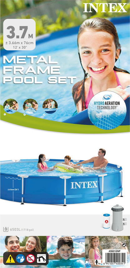 Piscina Estructural Intex Estructura de Metal Circular (366 x 76 cm) - 28212NP