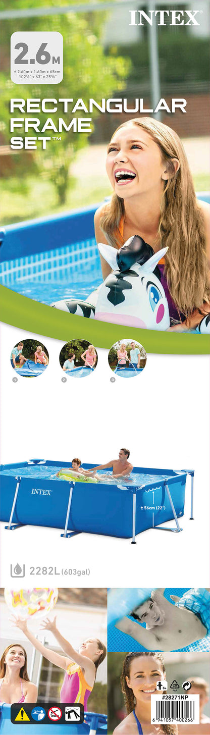 Piscina Estructural Intex Estructura Rectangular (260 x 160 x 65 cm) - 28271NP