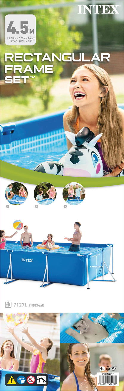 Piscina Estructural Intex Estructura Rectangular (450 x 220 x 84 cm) - 28273NP