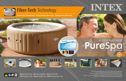 Spa Inflable Intex Spa Puro de Masaje con Burbujas para 4 Personas (196 x 71 cm) - 28426