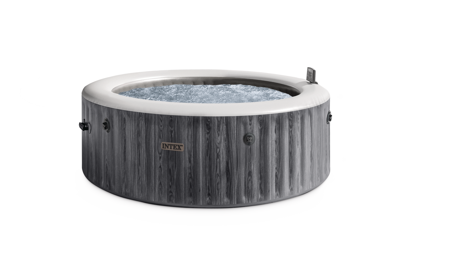 Spa Inflable Intex Spa Puro de Madera Gris de Lujo para 6 Personas (216 x 71 cm) - 28442