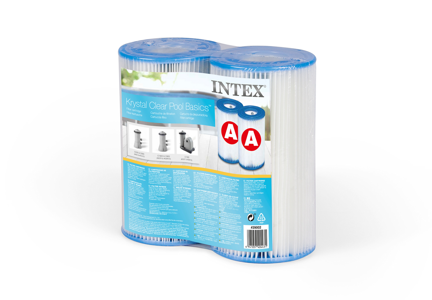 Pack De 2 Cartuchos De Filtro Intex Tipo A