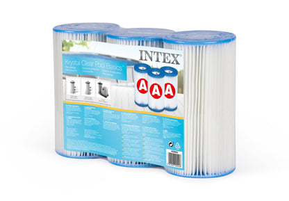 Paquete de 3 Cartuchos de Filtro Tipo A Intex para Bombas de Filtración - 29003