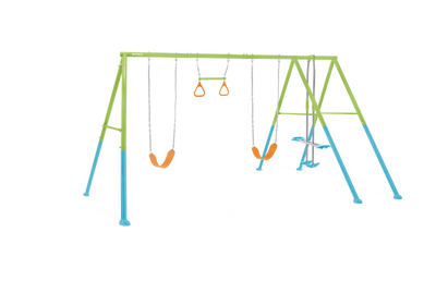 Juego de Patio 4 en 1 4.67mx2.54mx2.11m 2 columpios rocker y manillas
