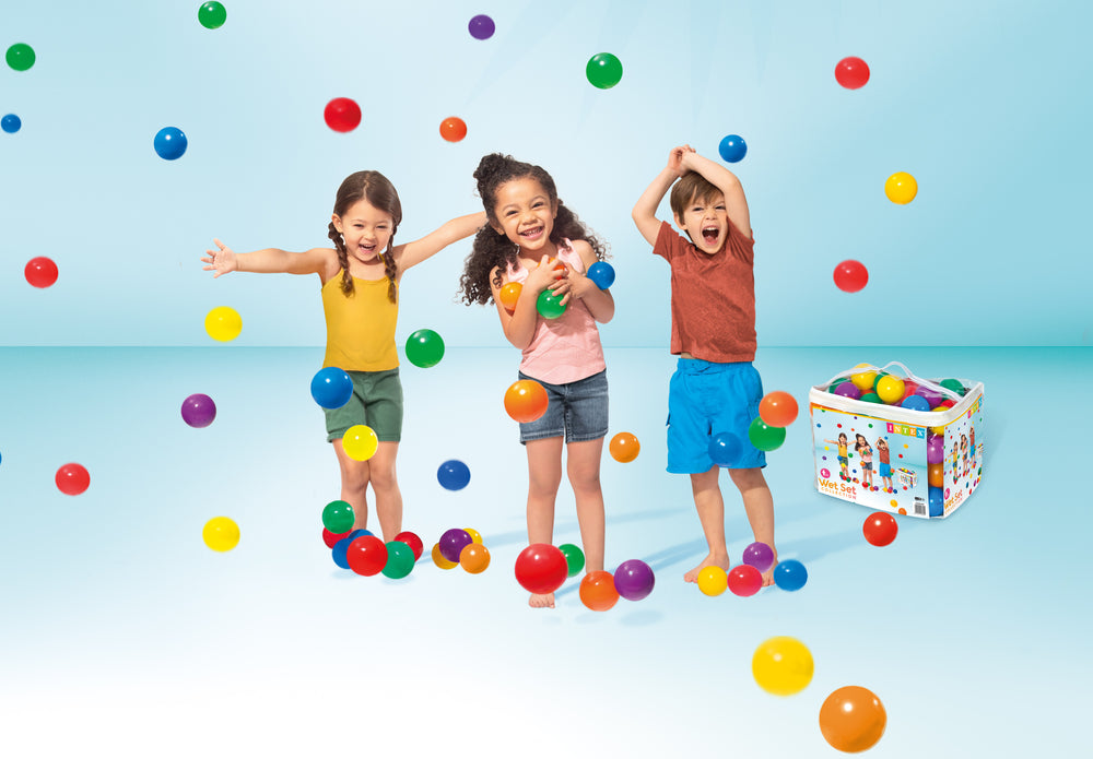 Pelotas de Plástico Intex Pelota Divertida para Niños (8 cm - 100 unidades) - 49600NP