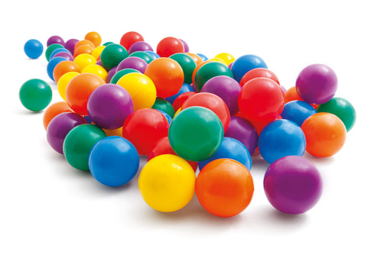 Pelotas de Plástico Intex Pelota Divertida para Niños (8 cm - 100 unidades) - 49600NP