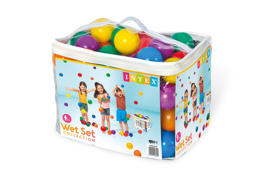 Pelotas de Plástico Intex Pelota Divertida para Niños (8 cm - 100 unidades) - 49600NP