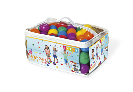 Pelotas de Plástico Intex Pelota Divertida para Niños (6.5 cm - 100 unidades) - 49602NP