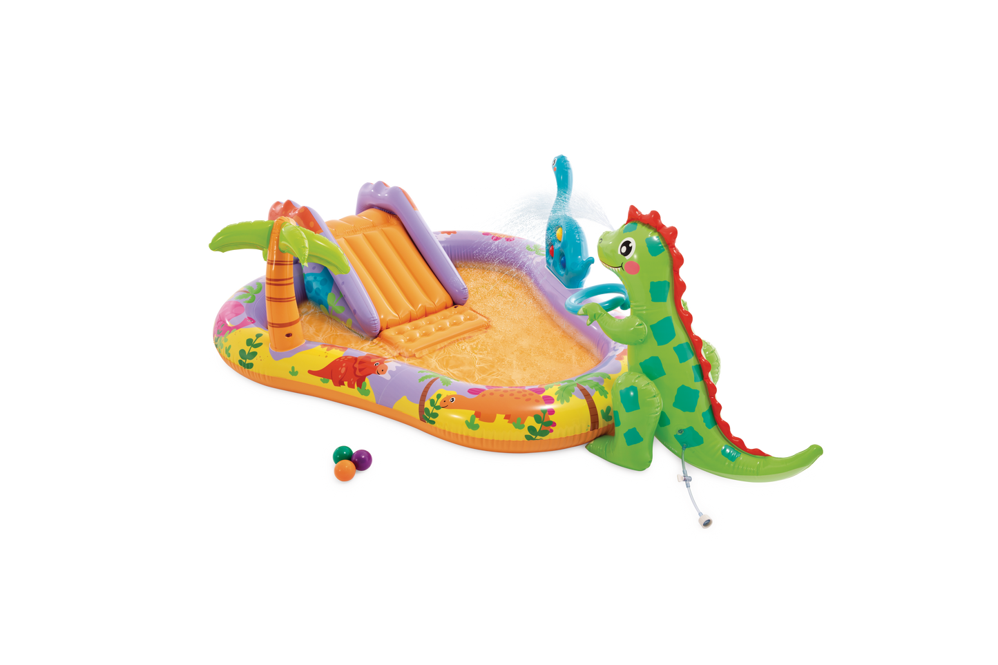 Piscina Centro de Juegos Inflable Intex 56139 Dino Park con Tobogán (201x157 cm)