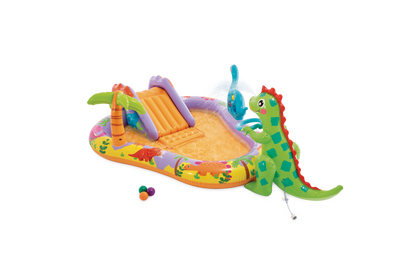 Piscina Centro de Juegos Inflable Intex 56139 Dino Park con Tobogán (201x157 cm)