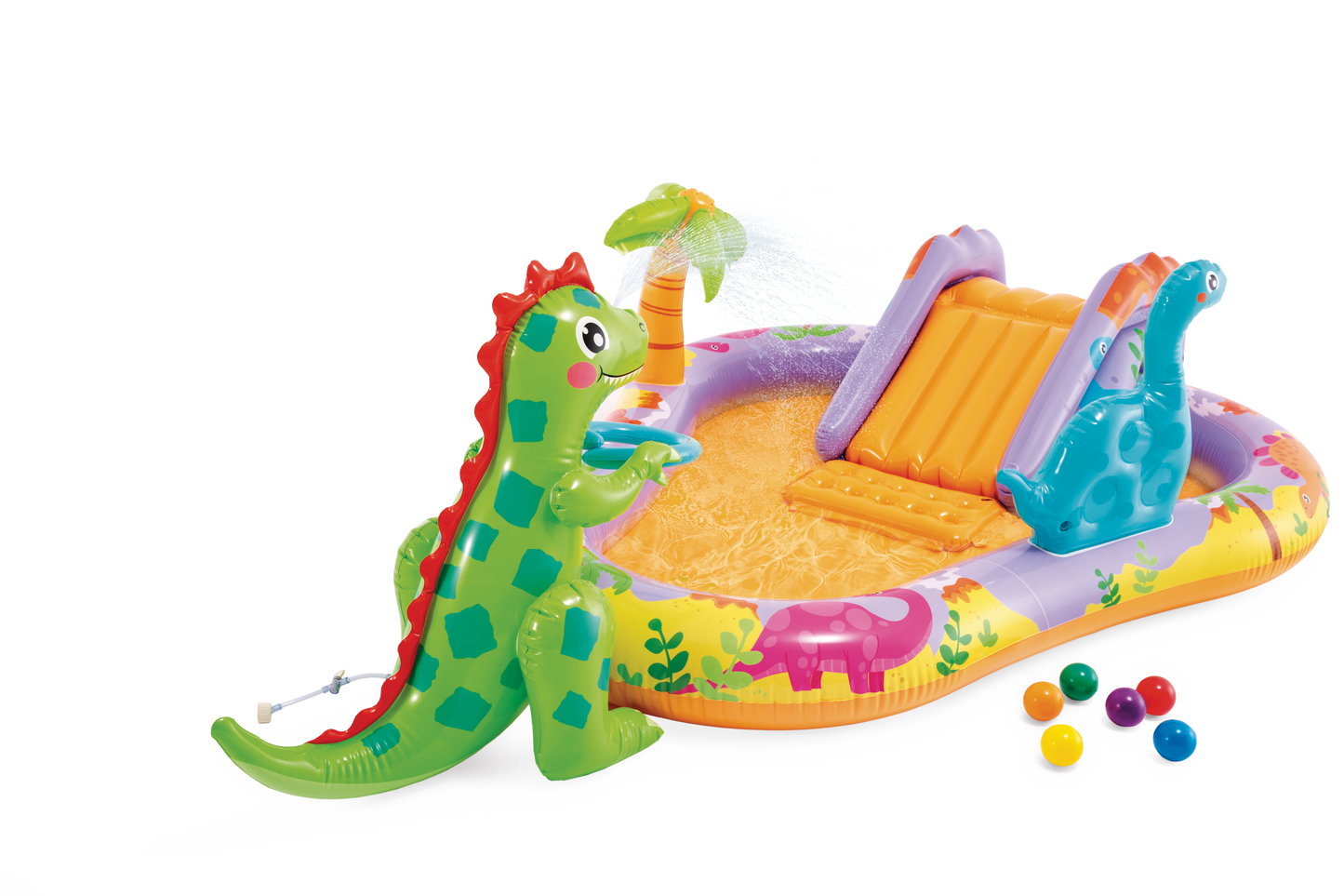 Piscina Centro de Juegos Inflable Intex 56139 Dino Park con Tobogán (201x157 cm)