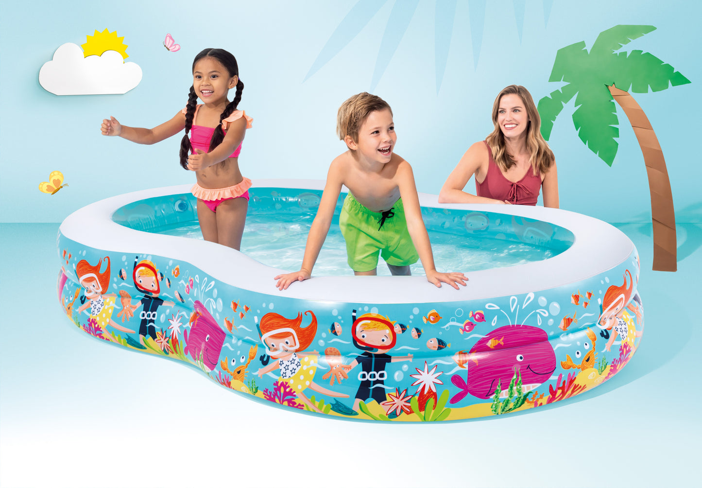 PISCINA INFLABLE 2.62m x 1.60m x 46cm