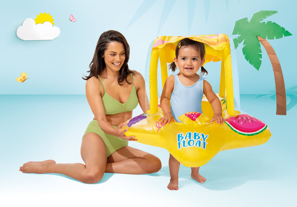 Flotador Inflable con Techo Intex Flotador Infantil Estrella para Bebés (81 x 79 cm) - 56573NP