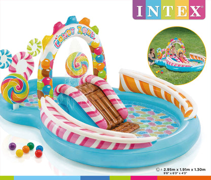 Centro de Juegos Inflable Intex Zona de Dulces con Tobogán para Niños (295 x 191 x 130 cm) - 57149NP
