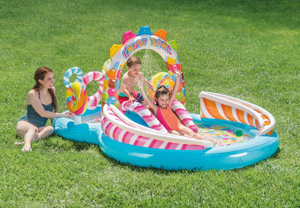 Centro de Juegos Inflable Intex Zona de Dulces con Tobogán para Niños (295 x 191 x 130 cm) - 57149NP