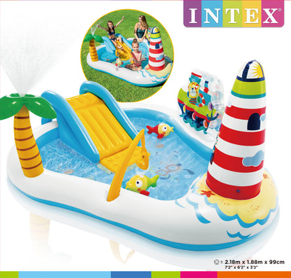 Centro de Juegos Inflable Intex Diversión de Pesca con Tobogán para Niños (218 x 188 x 99 cm) - 57162NP
