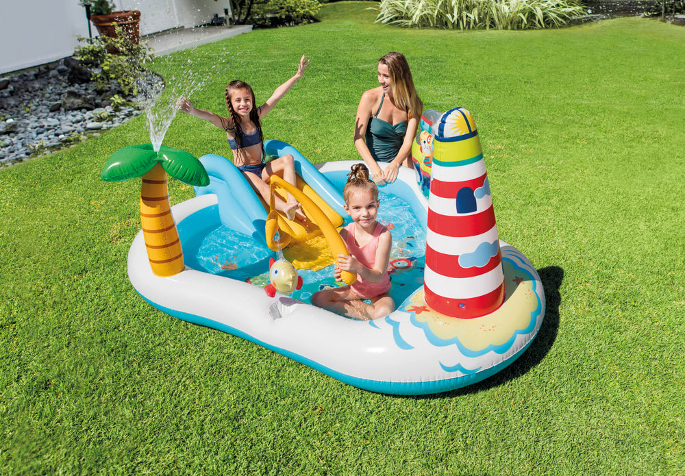 Centro de Juegos Inflable Intex Diversión de Pesca con Tobogán para Niños (218 x 188 x 99 cm) - 57162NP