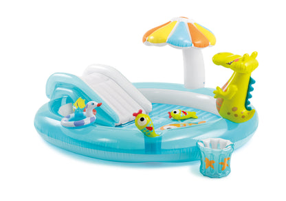 Centro de Juegos Inflable Intex Caimán con Tobogán para Niños (201 x 170 x 84 cm) - 57165NP