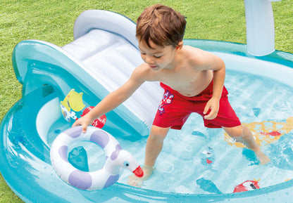 Centro de Juegos Inflable Intex Caimán con Tobogán para Niños (201 x 170 x 84 cm) - 57165NP