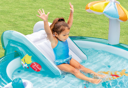Centro de Juegos Inflable Intex Caimán con Tobogán para Niños (201 x 170 x 84 cm) - 57165NP