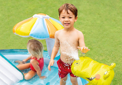 Centro de Juegos Inflable Intex Caimán con Tobogán para Niños (201 x 170 x 84 cm) - 57165NP