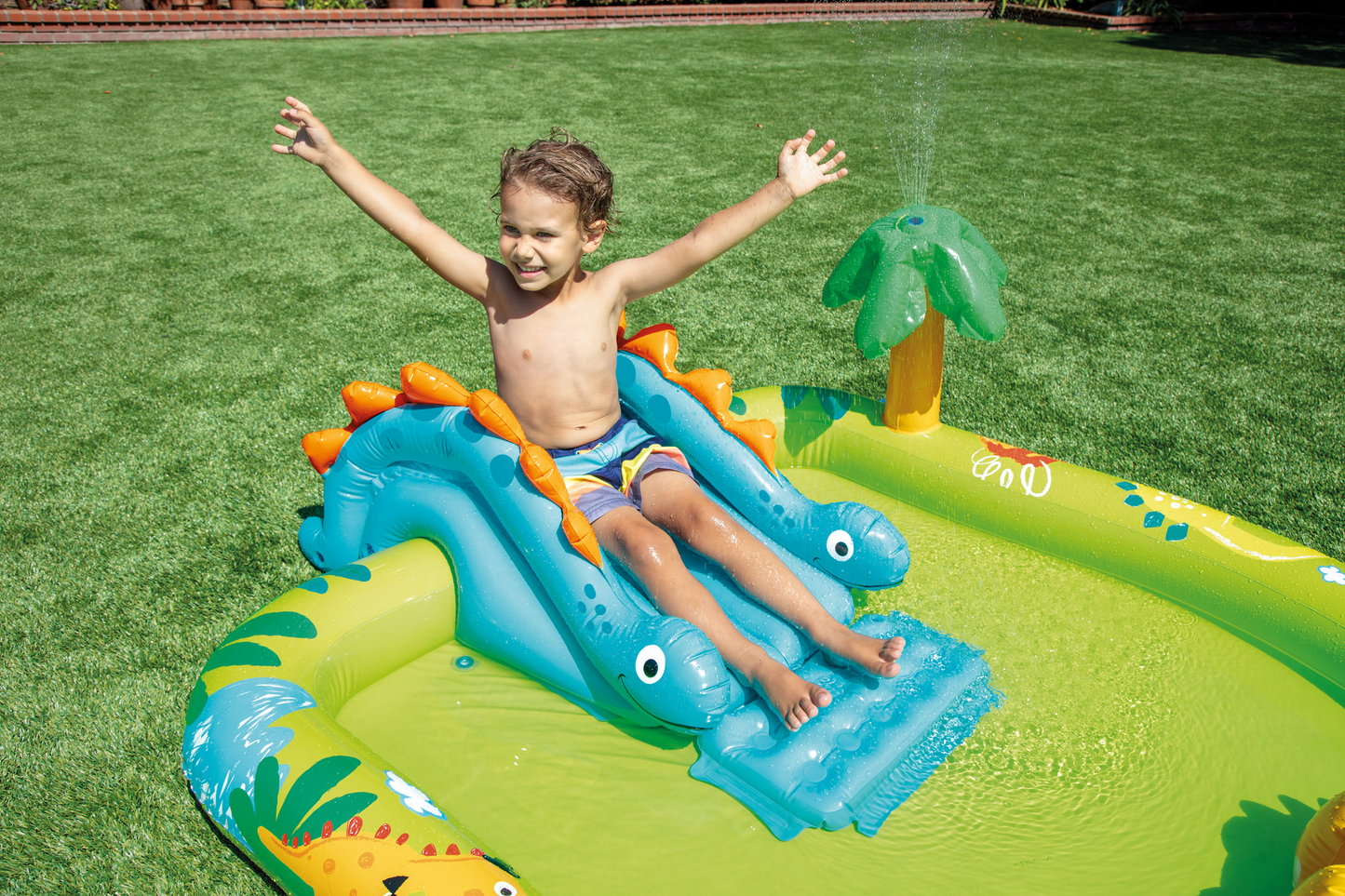 Centro de Juegos Inflable Intex Little Dino con Tobogán para Niños (191 x 152 x 58 cm) - 57166NP