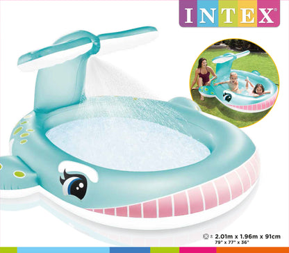 Piscina Inflable Intex Ballena Rociadora con Aspersor (201 x 196 x 91 cm) - 57440NP