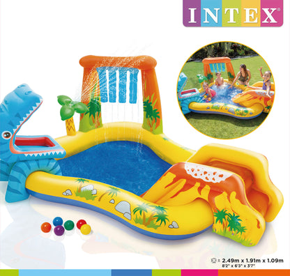 Centro de Juegos Inflable Intex Dinosaurio con Tobogán para Niños (249 x 191 x 109 cm) - 57444NP