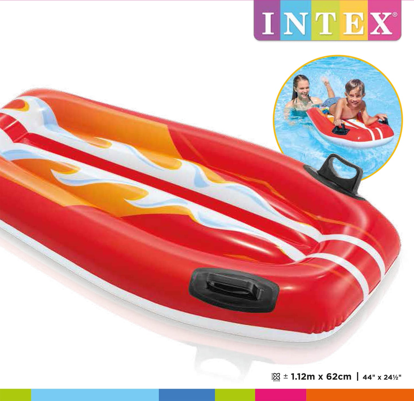 Tabla de Natación Inflable Intex Pool School Step 3 (45 x 30 cm) - 58165NP