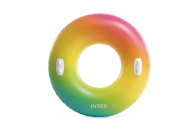Flotador Inflable Circular Intex Arcoíris (122 cm) - 58202EU