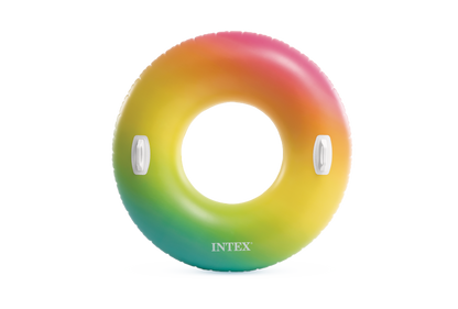 Flotador Inflable Circular Intex Arcoíris (122 cm) - 58202EU