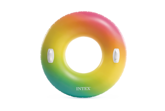 Flotador Inflable Circular Intex Arcoíris (122 cm) - 58202EU